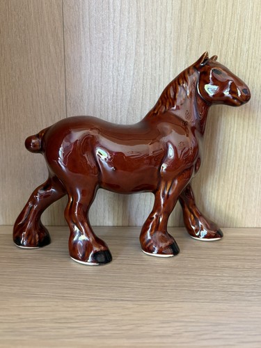 Brown glossy ceramic shire - ceramic,