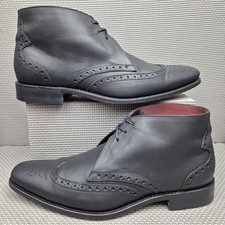 Loake Brogue Boots UK 7 Men's Black Leather Derby Goodyear Welted Murdock Chukka