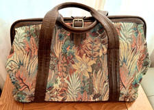 Large Vintage 1980's Gladstone or Tapestry Bag Retailed by Marks & Spencer