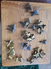 Antique Brass Picture Rail Moulding Hooks Dado Frame Mirror