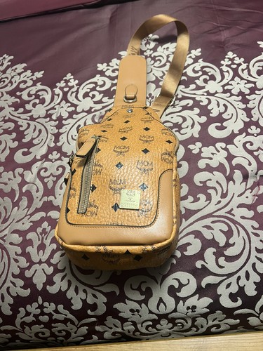 Mcm tan monogram sling bag - monogram,