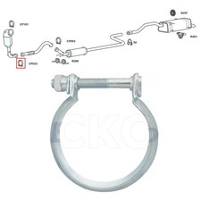 For Citroen Berlingo MK2 Multispace 1.2 MPV Front CAT Lower Flex Exhaust Clamp