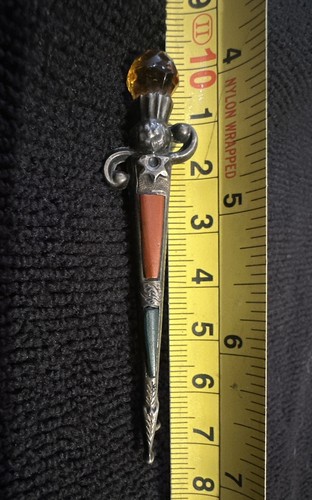 Sterling silver scottish dirk - silver,