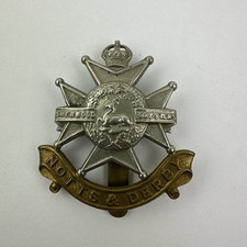 Second World War British Army Notts & Derby Regiment Cap Badge