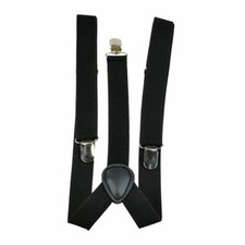 25mm Wide Black Braces Heavy