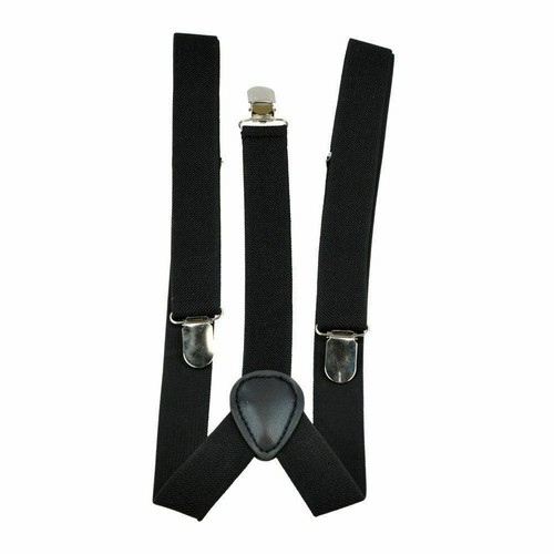 25mm wide black braces - black, heavy