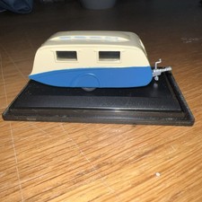 CARAVAN BLUE/CREAM 1:76 Oxford Auto Stradali Die Cast Modellino