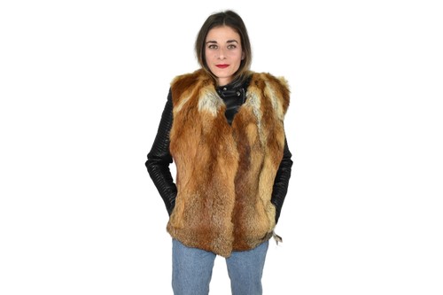 Canadian fox fur vest - fur,