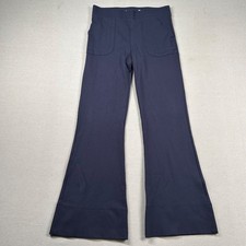 Betabrand Pants Womens M Petite Flare Boot Stretch Pull-On Navy Blue Bell Bottom