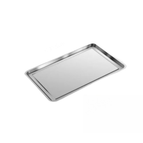Stainless steel square tray - steel,
