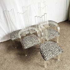 Art Deco Lucite Leopard Print
