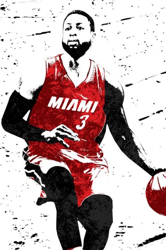 359811 dwayne wade art - dwayne, decor