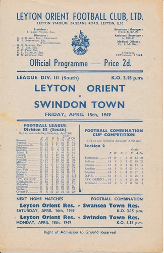 Leyton orient swindon town - orient,