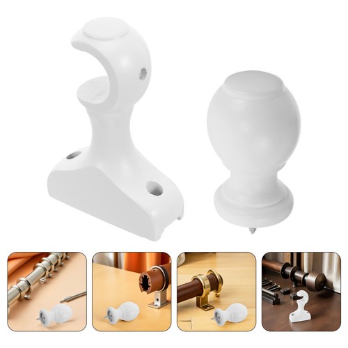 Window curtain rod cap wooden - curtain,
