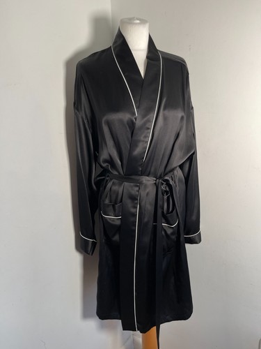 Silksilky robe dressing gown - gown, l