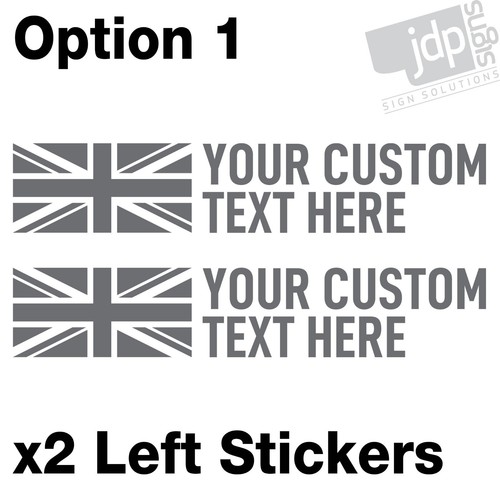 Personalised union jack - x2,