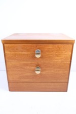 Mid Century Stag Teak Chest of Drawers Retro Bedside Cabinet Free UK Delivery