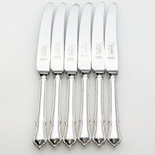 Dubarry Pattern - Set Of 6 Tea Knives Leclere Sheffield Silver Plated Handles