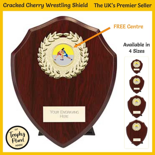 Wrestling shield trophy - wrestling,