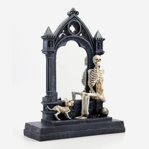 Gothic skeleton mirror - gothic, 3d