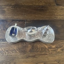 Vintage silver plated cruet set (Salt/pepper/mustard) Barker Ellis 
