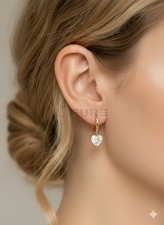 18ct Gold Plated Heart CZ