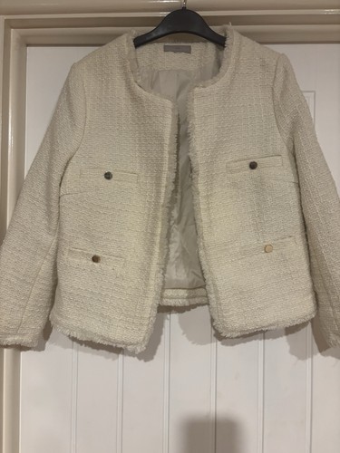 Boucle tweed jacket - tweed, cream