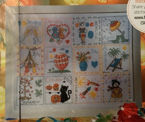 Cross stitch chart calendar - cross,
