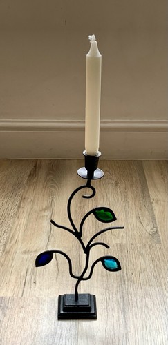 Vintage cast iron candle stick - vintage,