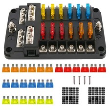12 Way Blade Fuse Box Block &