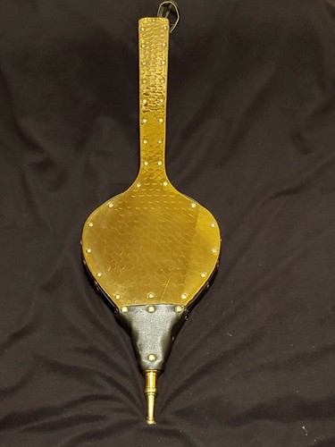 Vtg hammered brass fireplace - vtg,