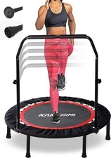 40" Folding Trampoline with Handle Loadable 150kg Black and Red For Auction