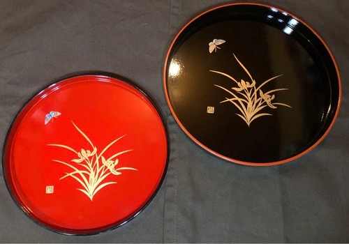 Lacquer tray set - lacquer,