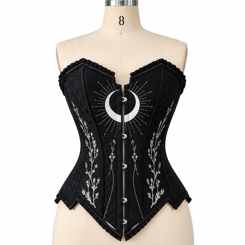 Women black satin gothic - women's,