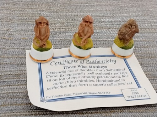 Collectablethimbles three wise - collectablethimbles,three,