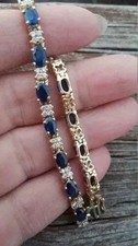 18Ct Lab Created Sapphire &