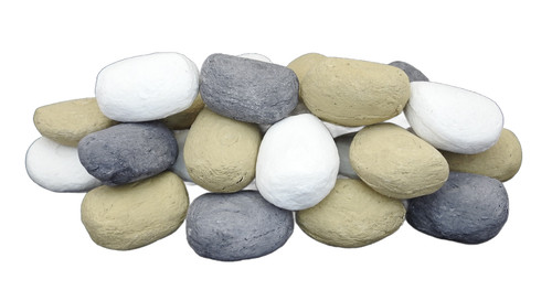 Gas fire pebbles coals large - fire,