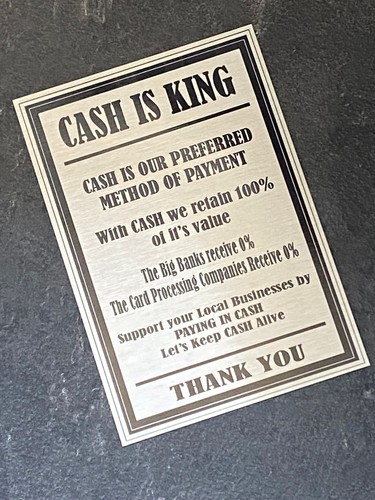 Cash king sign metal - cash,