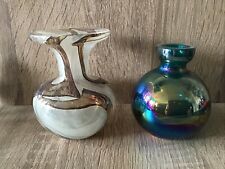 2 X Old Thick Glass Vases,