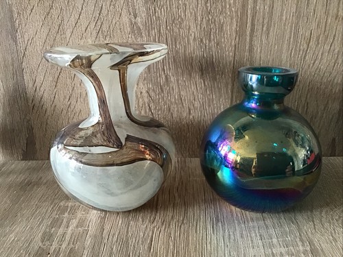 Old thick glass vases - 2, x