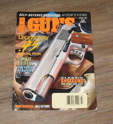 Guns magazine march 1998 back - magazine,
