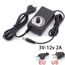 3-12V 2A AC/DC Adjustable Power Supply Adapter Switching Motor Speed Controller