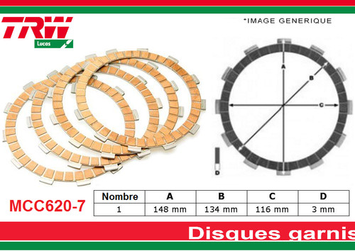 Clutch trim discs - 7,