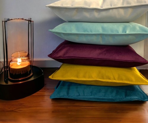 Plush velvet cushion cover for - velvet,