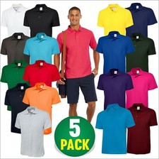 PACK OF 5 Mens Classic Pique