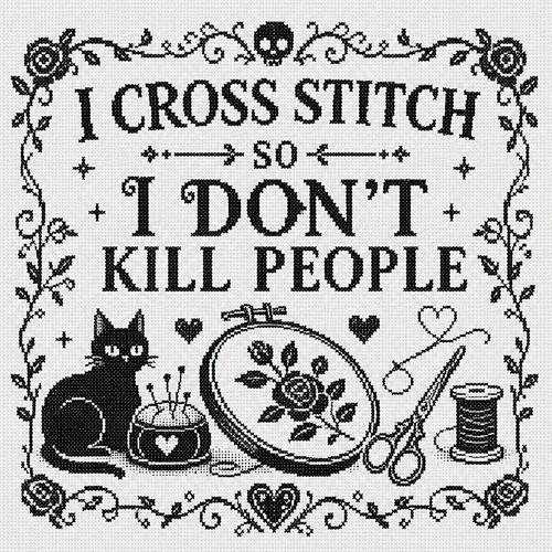 Gothic skull black cat - gothic,