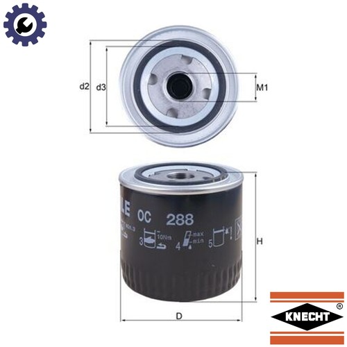 Oil filter 288 for dodge - filter, oc
