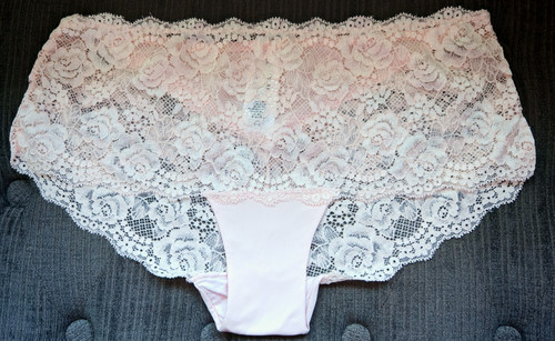 Baby pink lacey knickers - pink,