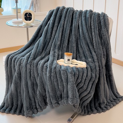 Large ribbed faux fur - large, warm