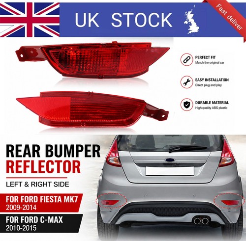 2pc rear bumper reflector tail - rear,